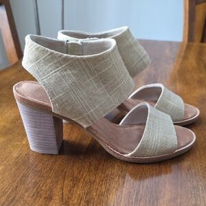 Tom's Majorca Champagne Gold Women's Heeled Sandals